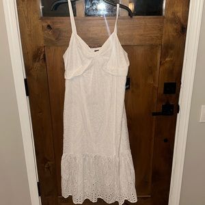 Long eyelet white dress